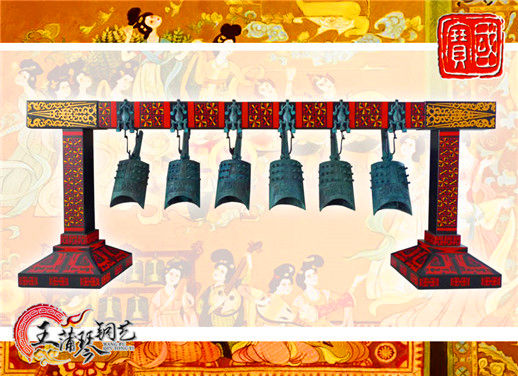 6件套仿古編鐘，小型特色樂器，民樂混音配套